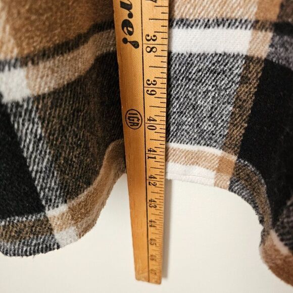 EUC AMAZING PLAID NEUTRAL COLORS LONG SHACKET SIZE M - Picture 15 of 15